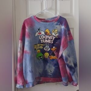 Warner Bros. Looney Tunes Pink and Blue Sweatshirt